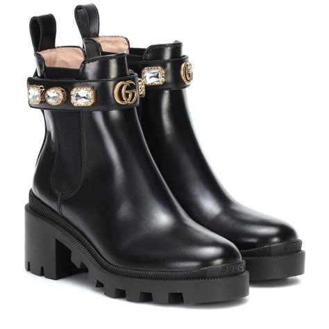 gucci pom pom boots|Gucci ankle boots.